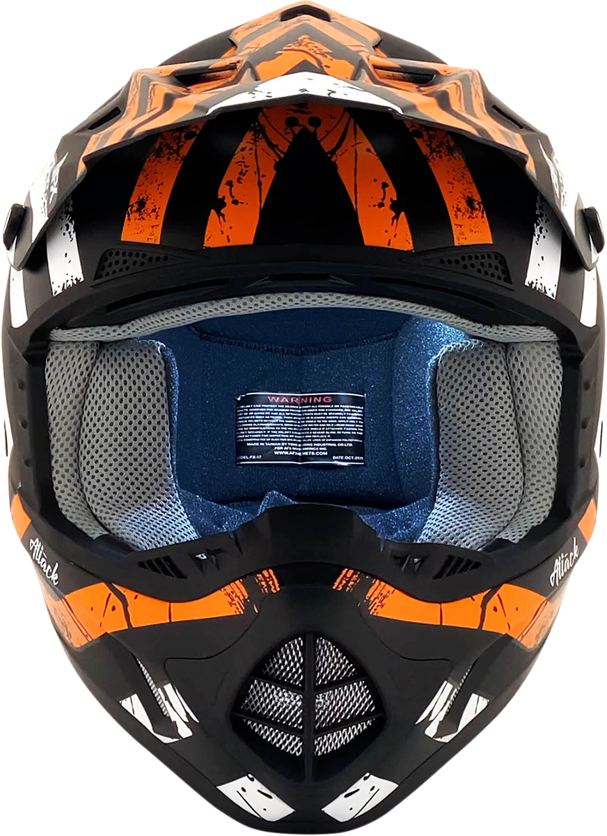 Casco AFX FX-17 - Attack - Negro mate/Naranja - XL 0110-7158 