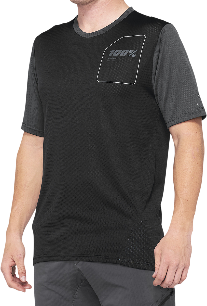 100% Ridecamp Trikot – Anthrazit/Schwarz – Small 40027-00005