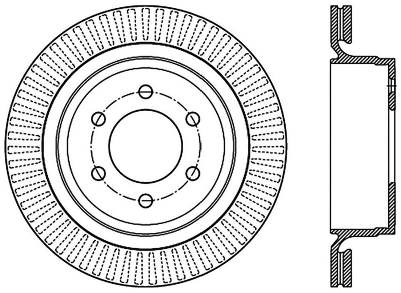 StopTech 12-19 Ford F-150 (w/Manual Parking Brake) Slotted Sport Brake Rotor 126.65135SR