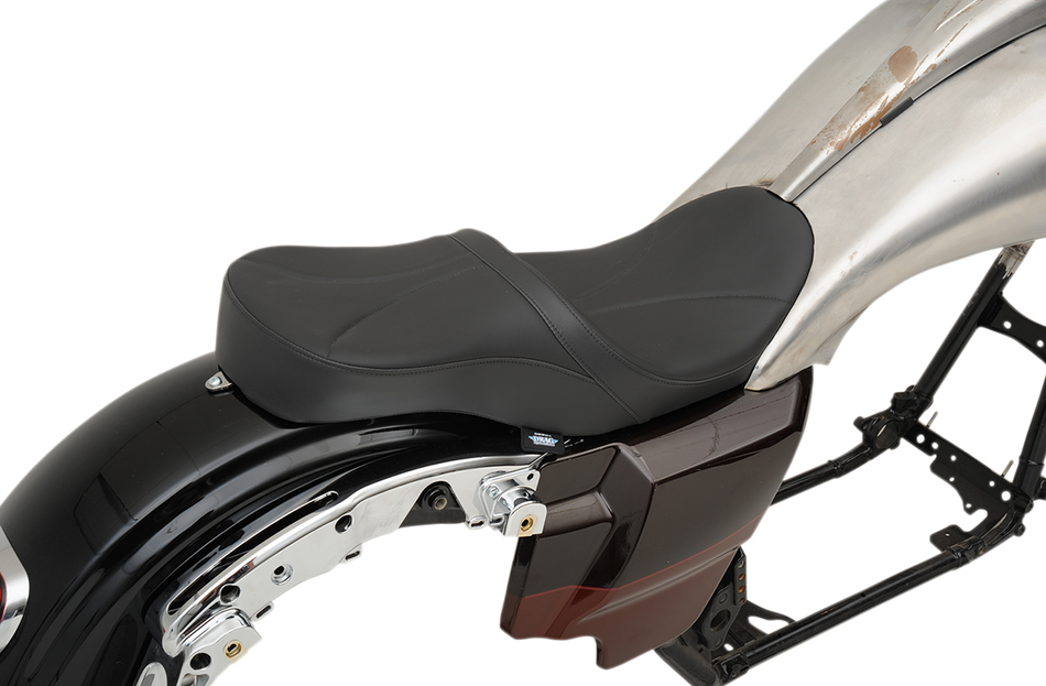 DRAG SPECIALTIES Low Touring Seat - Mild Stitched - Razorback Tanks - FL '10-'22 0801-1075