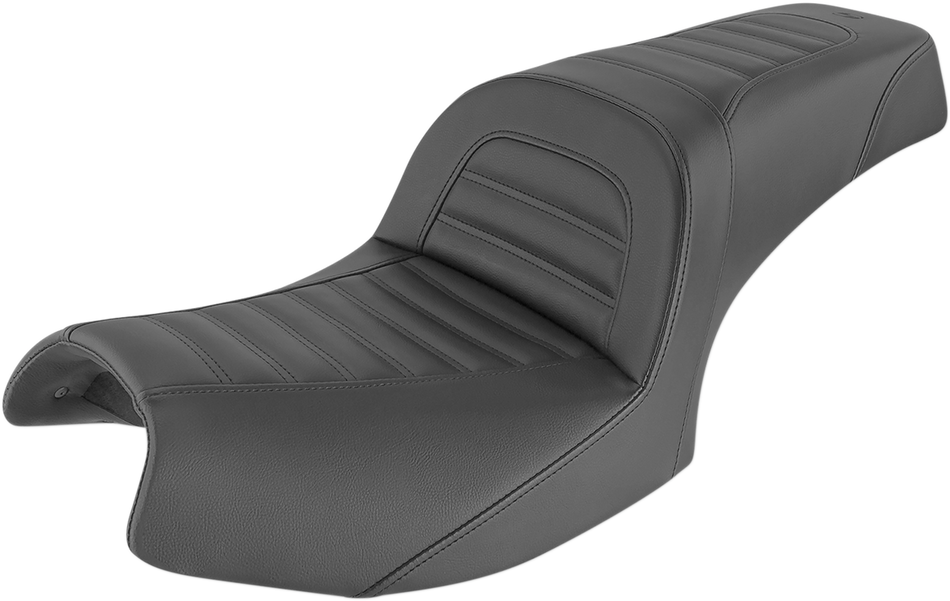 SADDLEMEN Slim Roll & Pleat Seat - Black - Indian I20-06-161