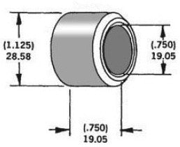 HARDDRIVE Axle Spacer Zinc 41196-83 3/4"X0.75" 339292