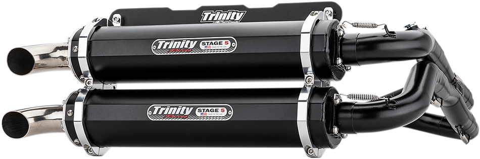 TRINITY RACING Dual Exhaust - Cerakote Black TR-4166D-CB