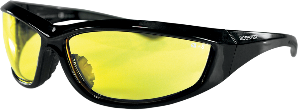 BOBSTER Gafas de sol Charger - Negro brillante - Amarillo ECHA001Y 