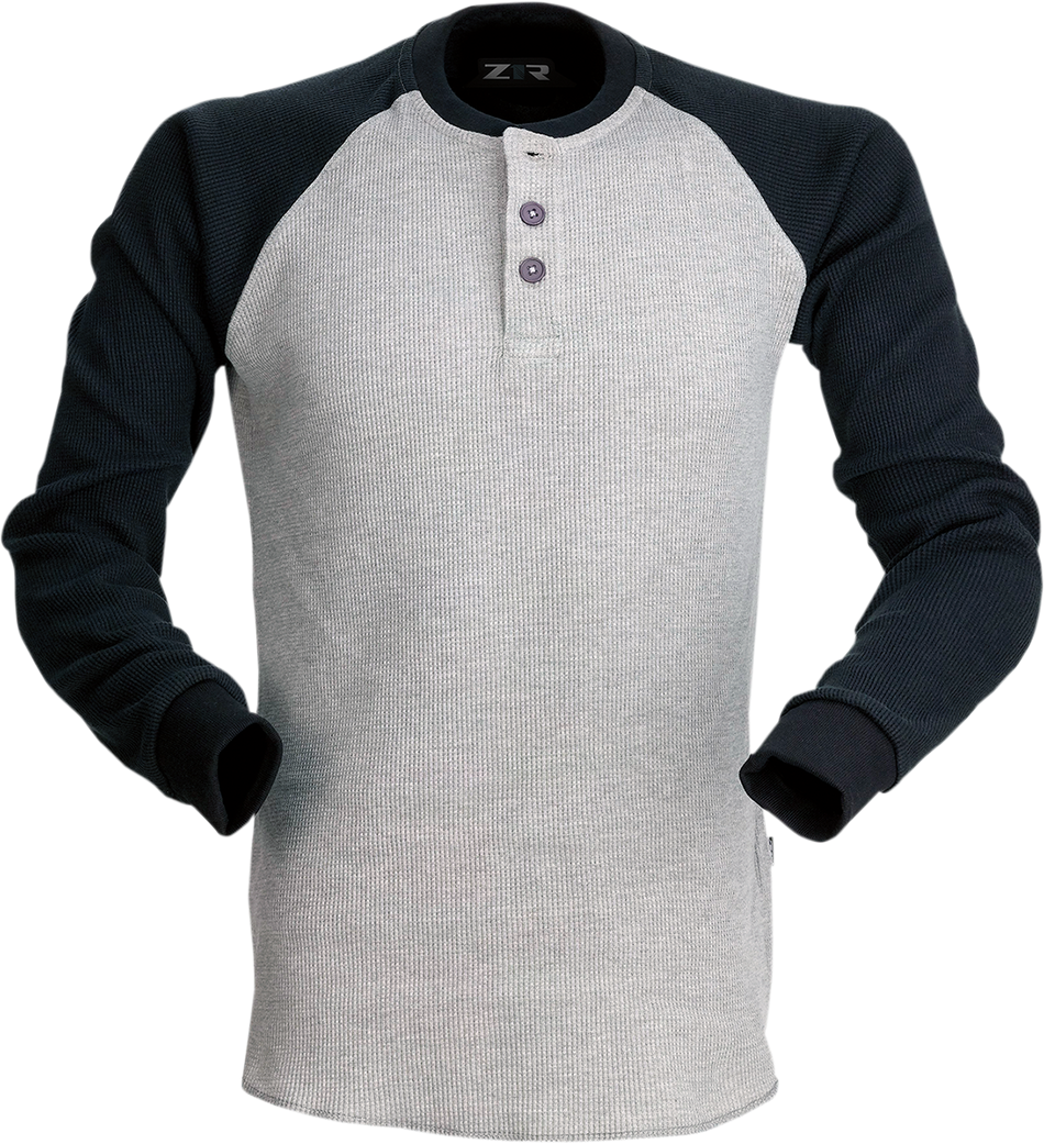 Z1R Waffle Long-Sleeve Shirt - Gray - Large 2840-0151