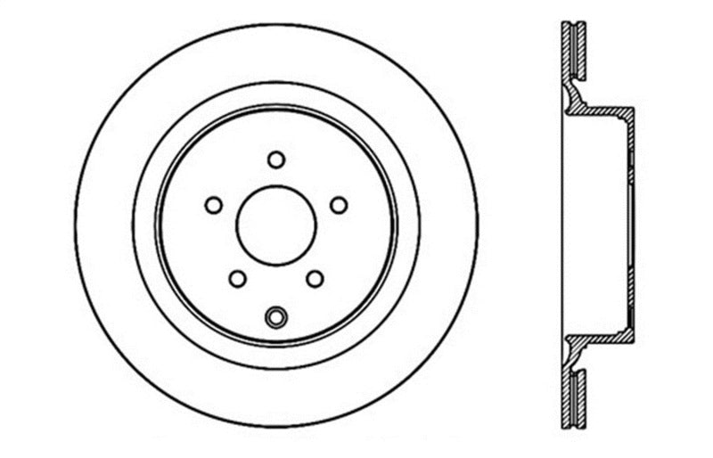 StopTech 09 Infiniti FX50 SportStop Slotted & Drilled Rear Right Rotor 127.42105R