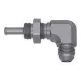 DeatschWerks 8AN Male Flare To 5/16in. Male Barb Bulkhead Adapter 90-Degree (Incl. Nut) 06-02-0713