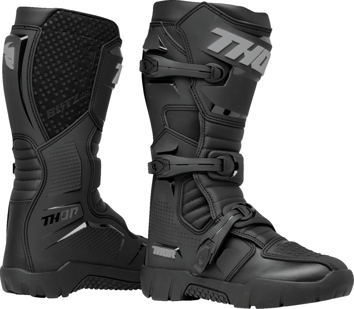 THOR Blitz XR Trail-Stiefel – Schwarz/Grau – Größe 7 3410-3127
