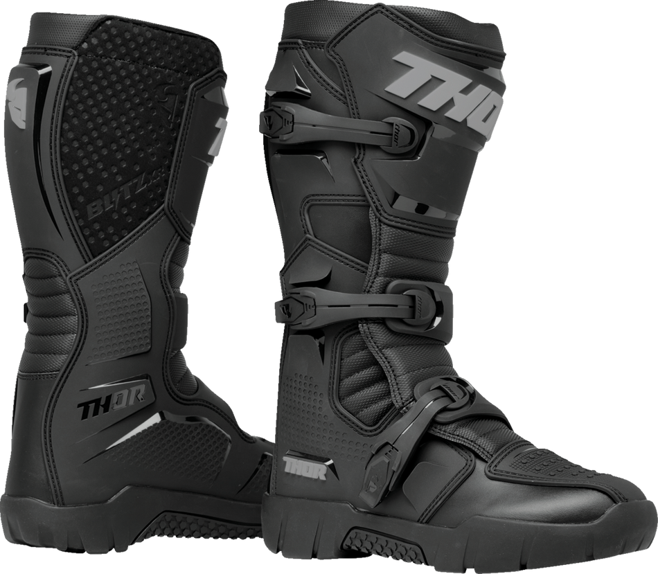 THOR Blitz XR Trail Boots - Black/Gray - Size 11 3410-3131