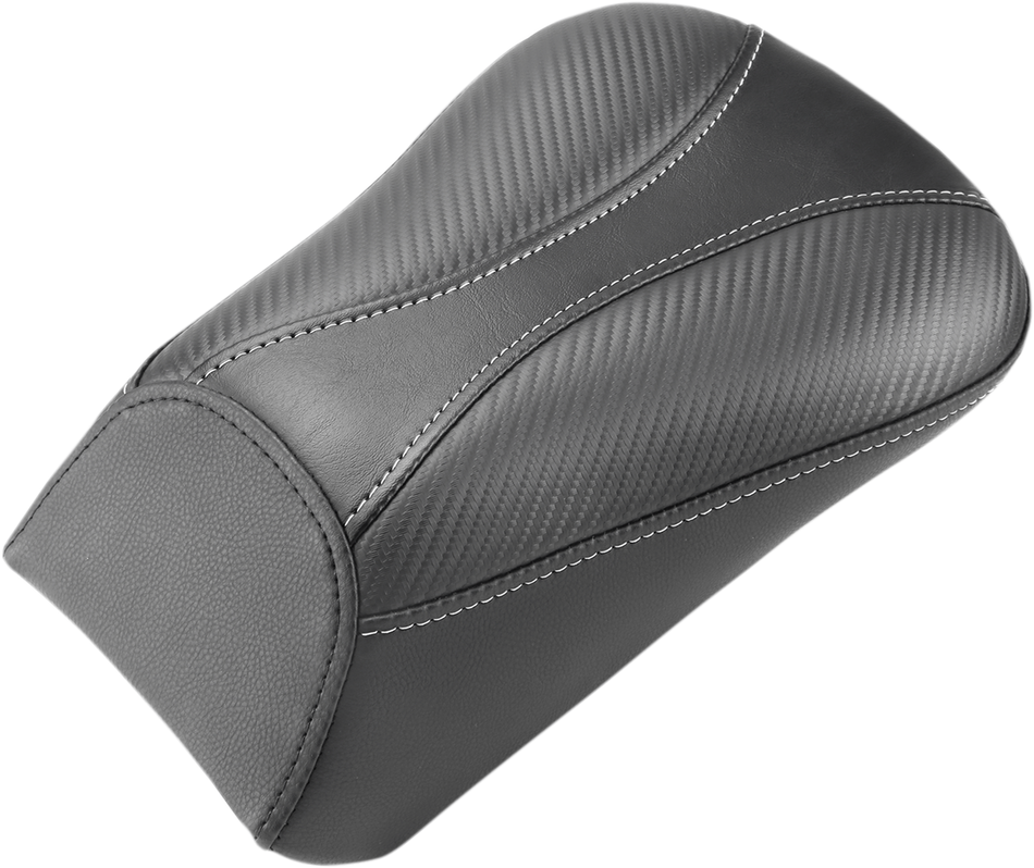 SADDLEMEN Dominator Pillion Pad - Standard Reach - Black w/ Gray Stitching 800-01-0162