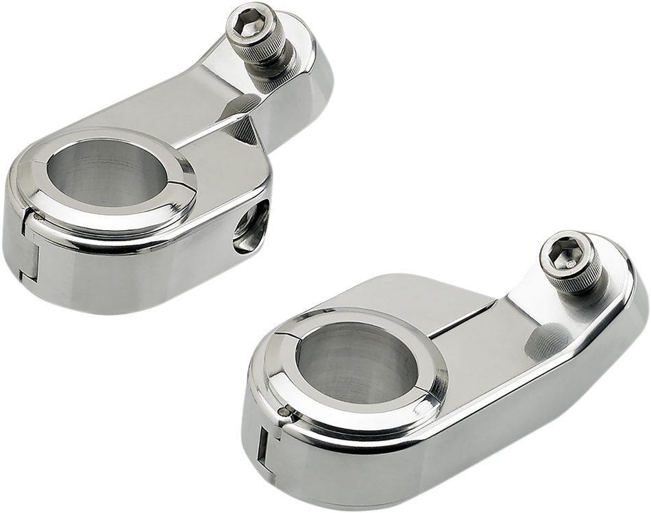 BILTWELL O/S Speed Clamps - Chrome - Angled 6903-105