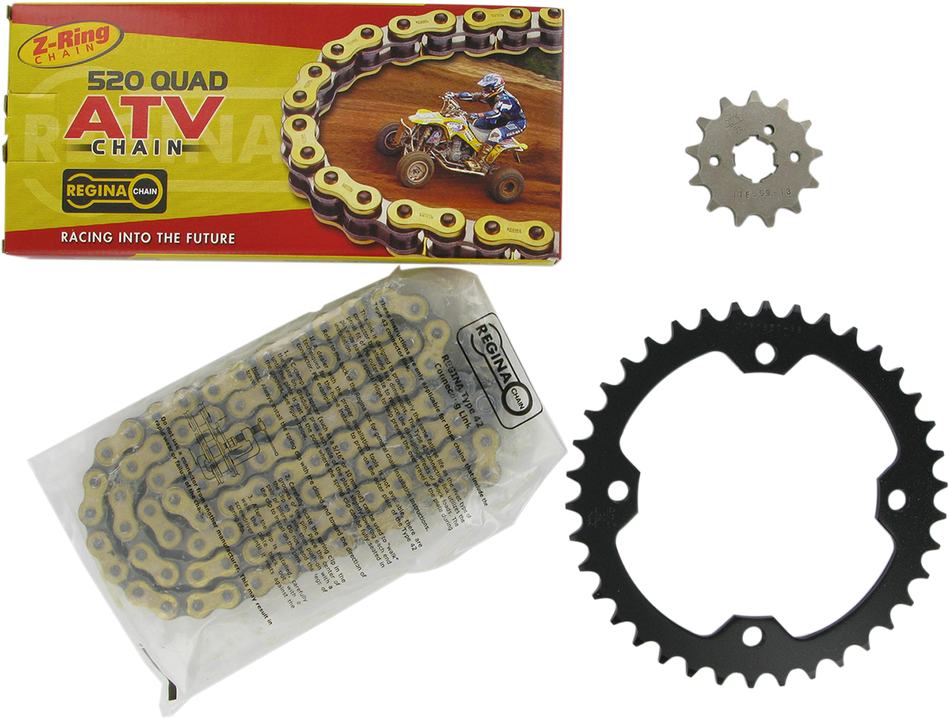 REGINA Chain and Sprocket Kit - Yamaha - YFM 350 Raptor - '04-'13 5QUAD/098KYA017