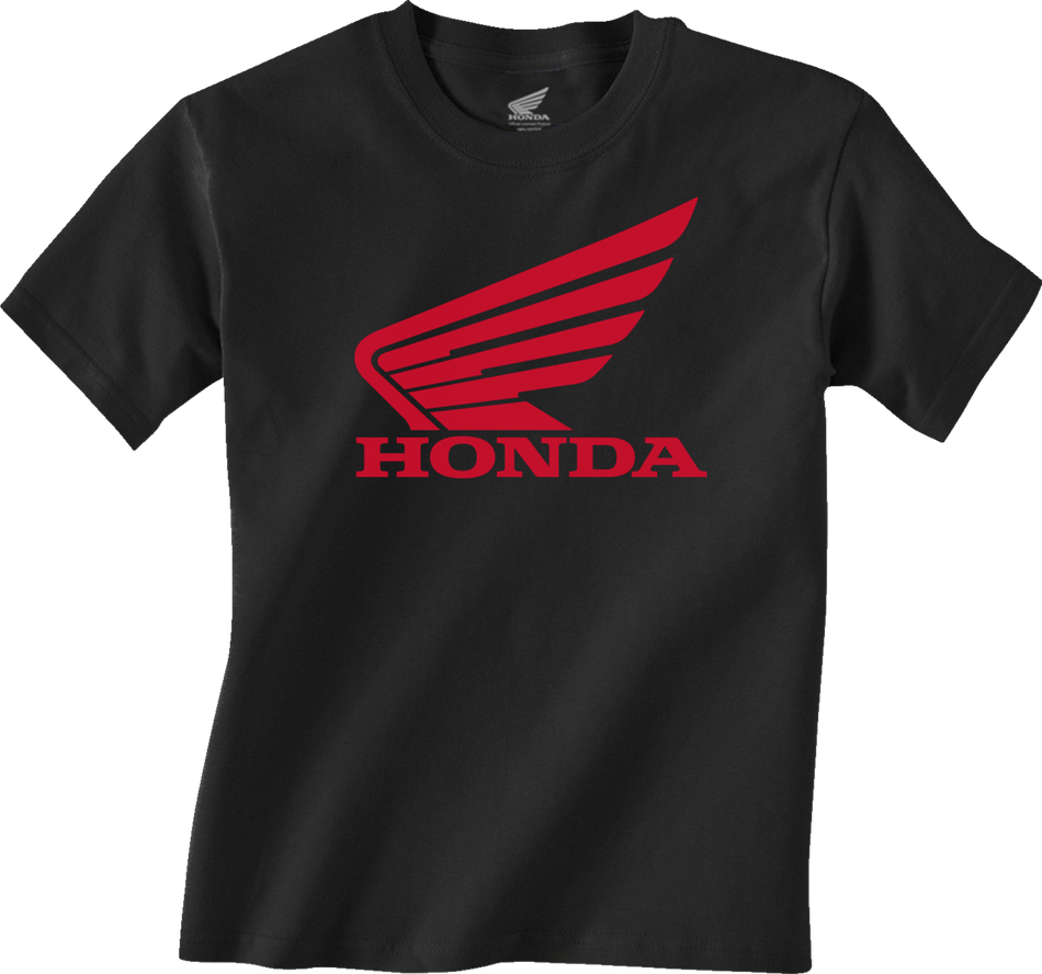 HONDA APPAREL Youth Honda Wing T-Shirt - Black - Large NP21S-Y3033-L