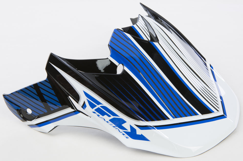 FLY RACING F2 Carbon Canard Visor Blue/White/Black F2 VISOR CANARD BU/W