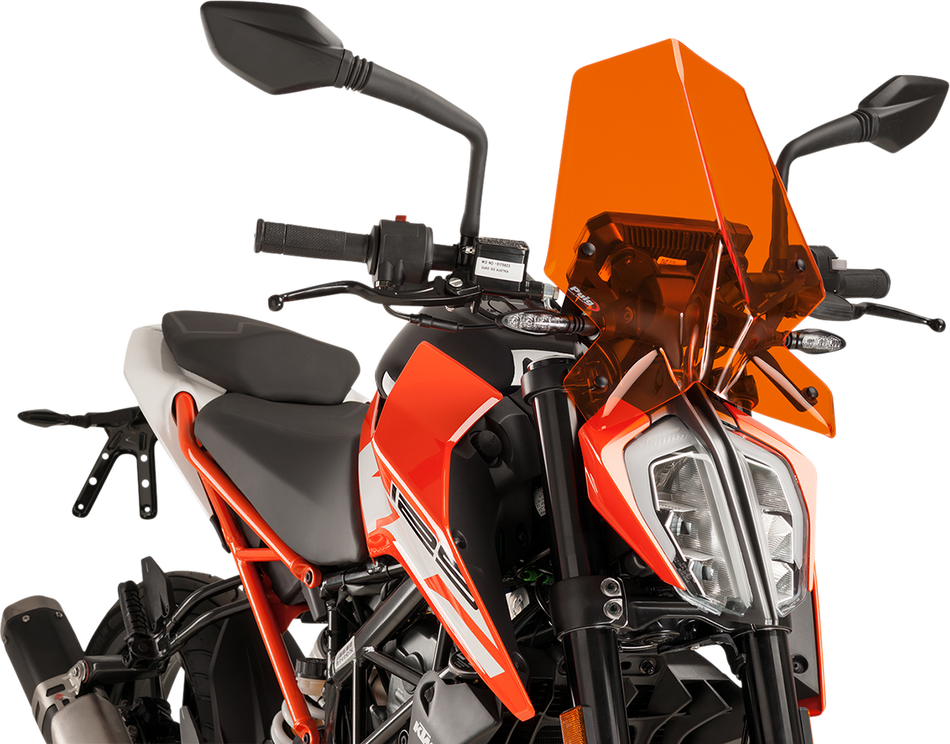 PUIG HI-TECH PARTS New Generation Windscreen - Orange - KTM 9514T