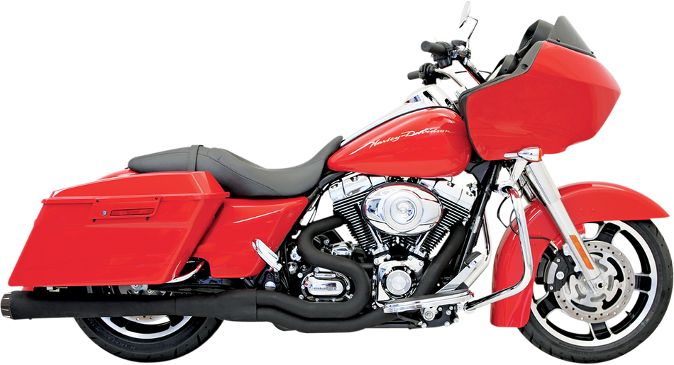 BASSANI XHAUST Megapower 2:1 Exhaust - 1-3/4" to 1-7/8" to 2" - Black FLH-767B