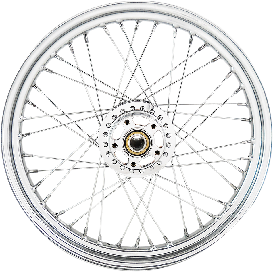 DRAG SPECIALTIES Rueda delantera - Doble disco/Sin ABS - Cromada - 19"x2.50" - '11+ 1200C/1200X DOBLE DISCO, XL1200C/X SOLAMENTE 64561D 