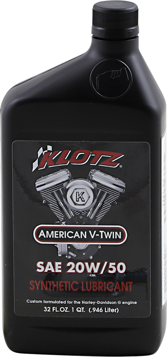 KLOTZ OIL V-Twin Synthetic Engine Oil - 20W-50 - 1 U.S. quart KH-2050