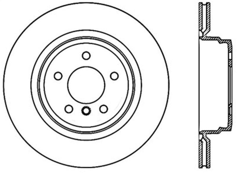 StopTech 07-10 BMW 335i Cross Drilled Left Rear Rotor 128.34080L