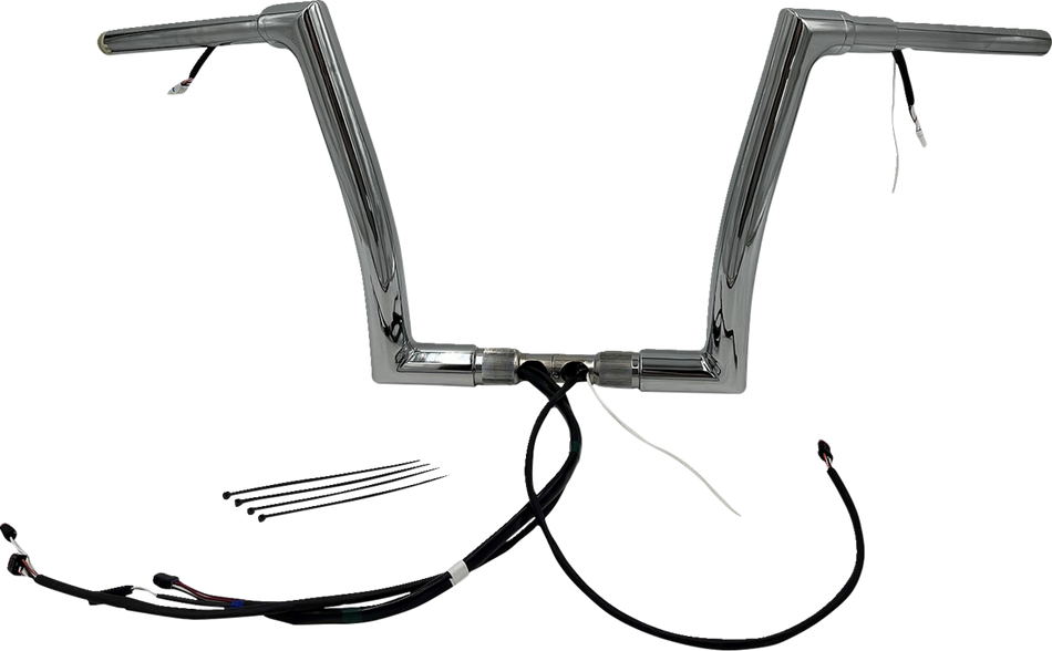 FAT BAGGERS INC. Handlebar Kit - Flat Top - 12" - Chrome 612912