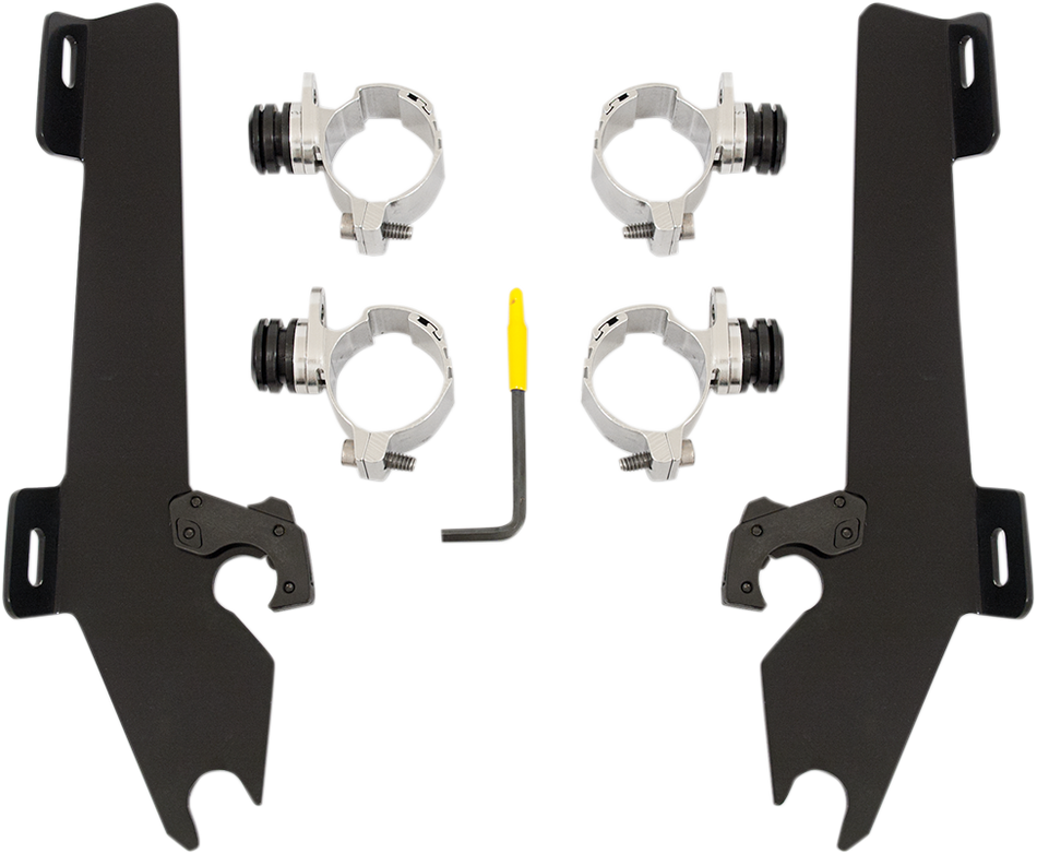 MEMPHIS SHADES Batwing Trigger Lock Mounting Kit - Vegas - Black MEK1930