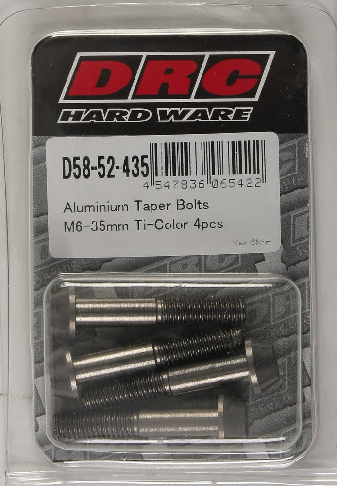 DRC Aluminium-Kegelschrauben Titan M6x35mm 4/Pk D58-52-435