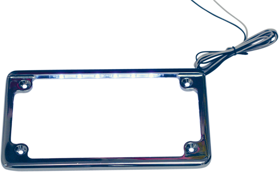 CUSTOM DYNAMICS LED License Plate Frame - Chrome LPF-HRZ-C-LP