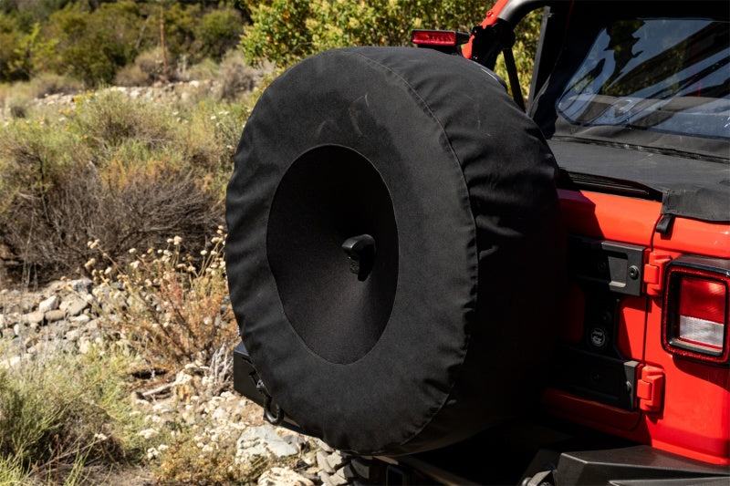 Rampage 2018-2019 Jeep Wrangler(JL) Sport 2-Door Tire Cover w/Camera Slot 30in-32in - Black 773555