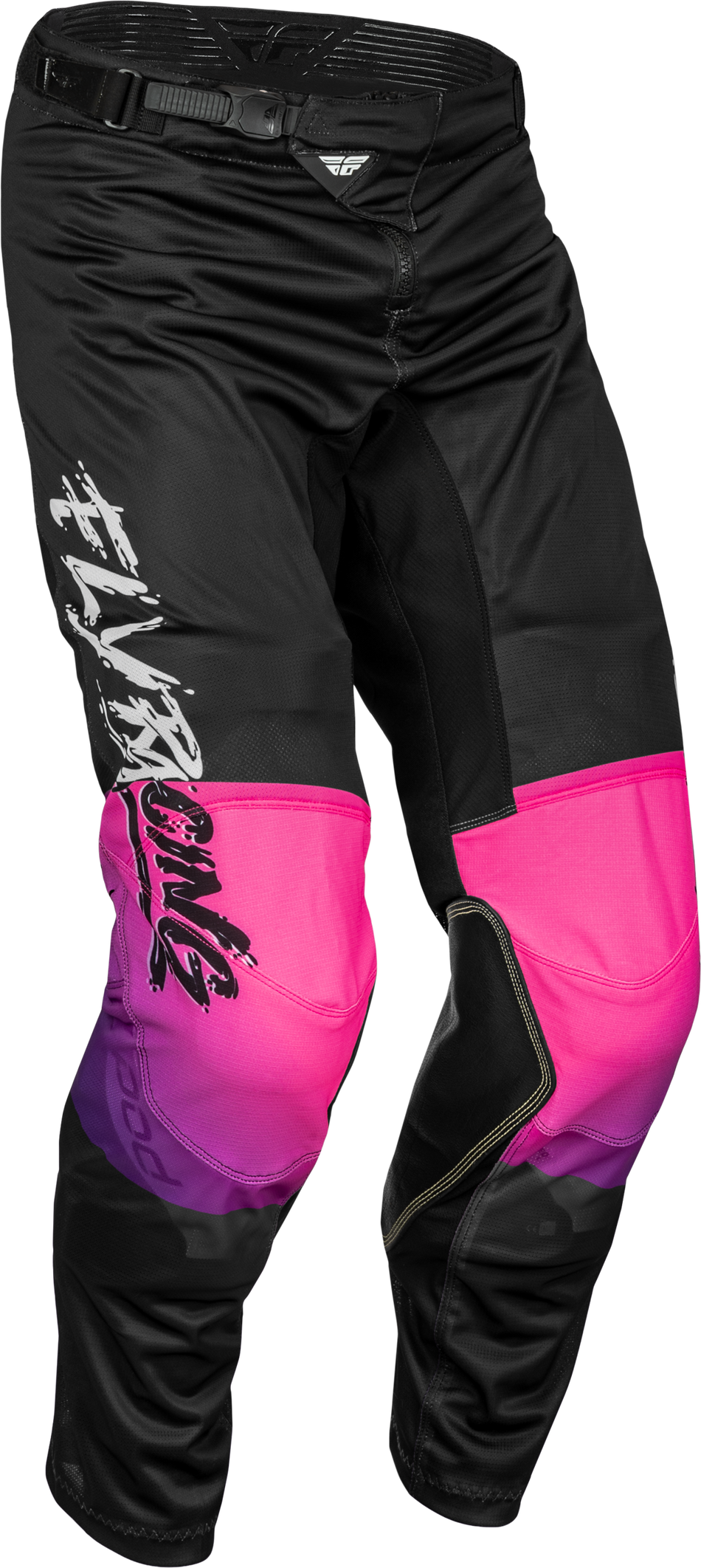 FLY RACING Youth Kinetic Mesh Khaos Pants Black/Purple/Pink Sz 22 377-34022