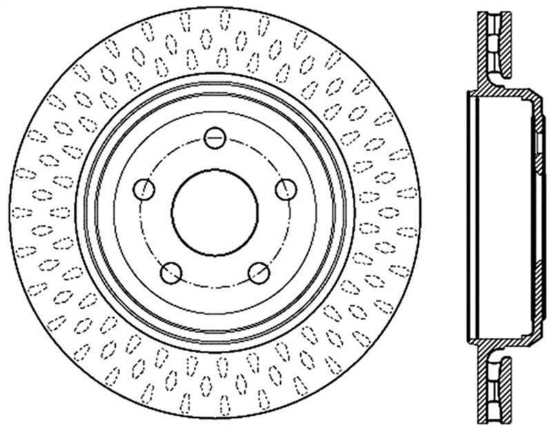 StopTech 12-13 Jeep SRT8 Rear Left Slotted Sport Brake Rotor 126.58009SL