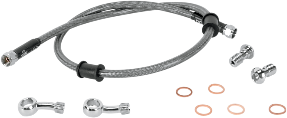 MOOSE RACING Brake Line - Rear - Stainless Steel - KLR 650 KAW-6031R