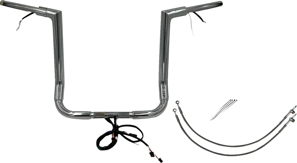 FAT BAGGERS INC. Handlebar Kit - Flat Top - 16" - Chrome 601216