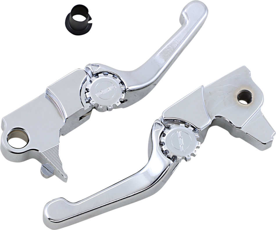 POWERSTANDS RACING Lever Set - Anthem - Shorty - Chrome 12-01662-20