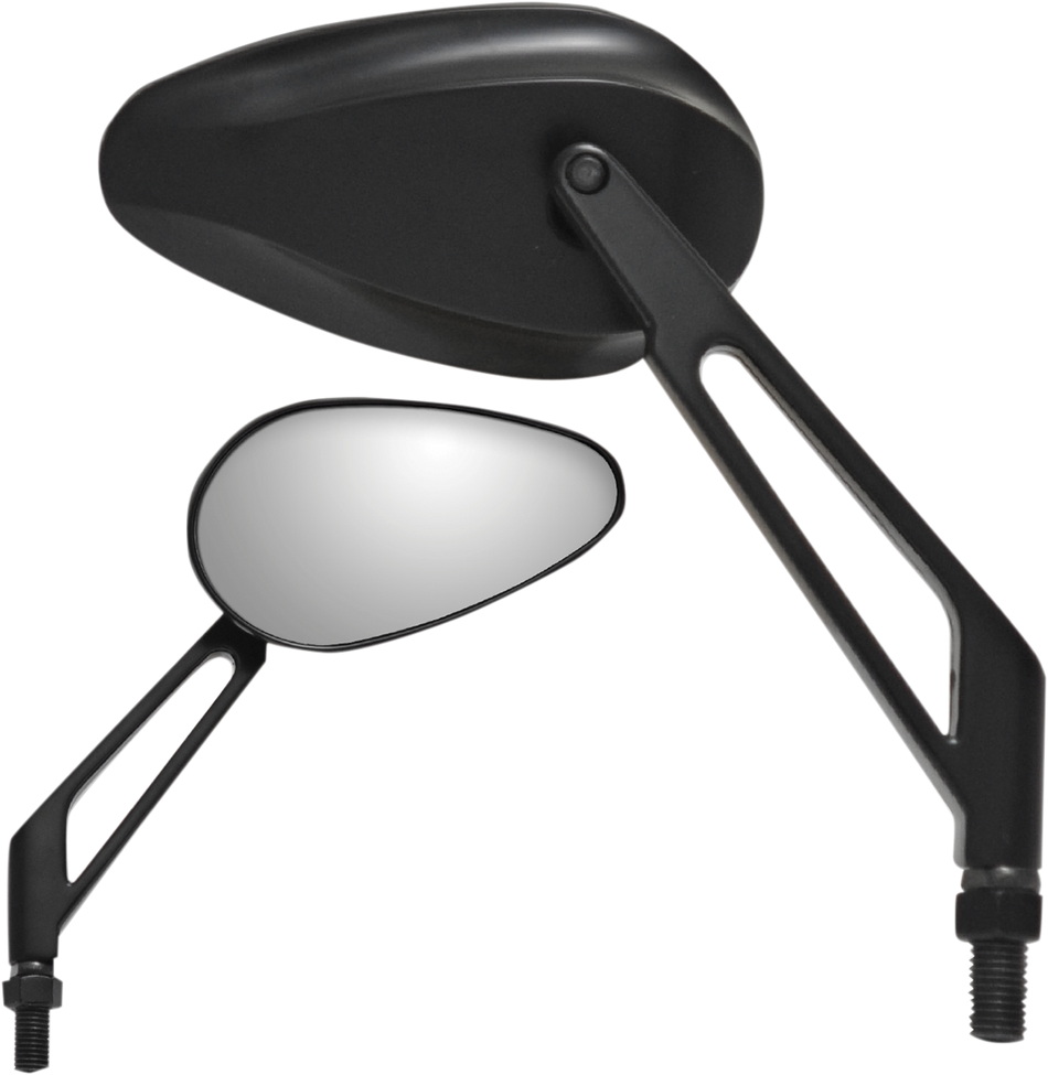 Parts Unlimited Mirror - Teardrop - Black 17070