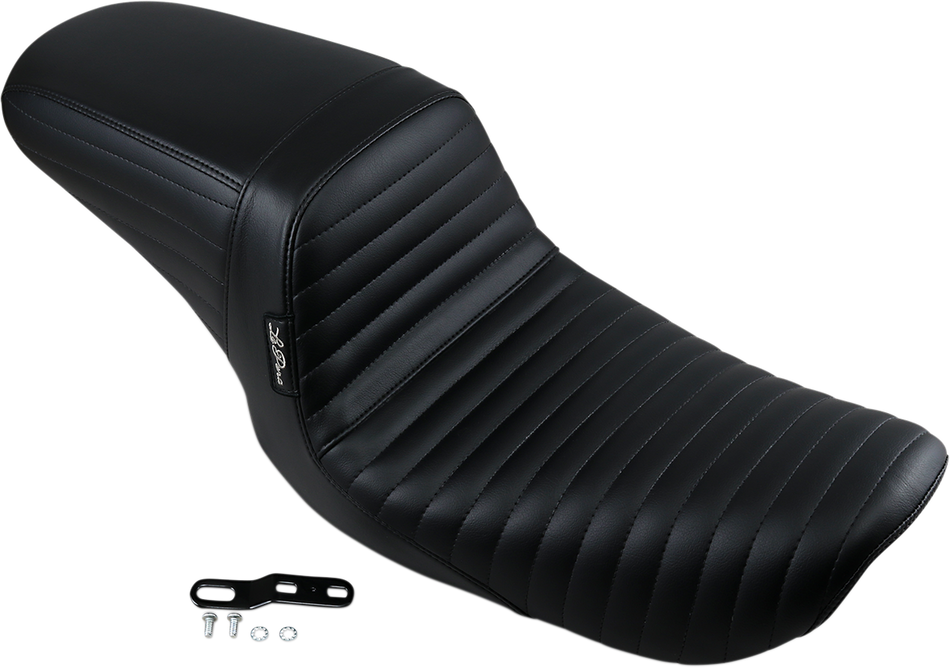 LE PERA Kickflip Seat - Pleated - Black - FXD '96-'03 LN-591PT