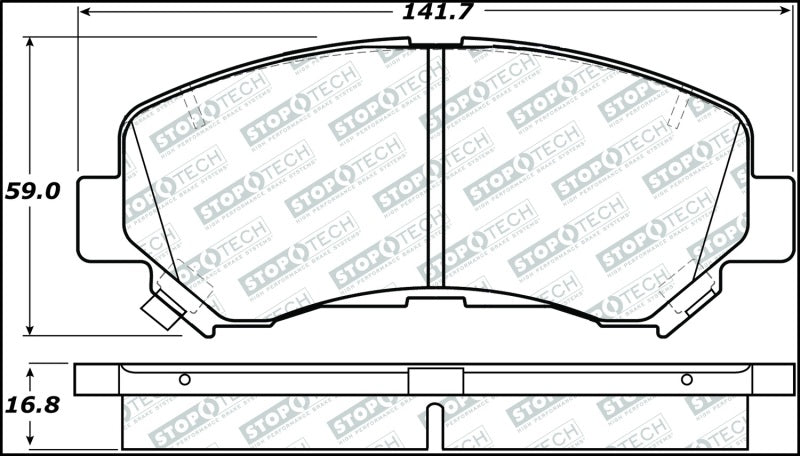 StopTech Street Select Brake Pads - Rear 305.1374