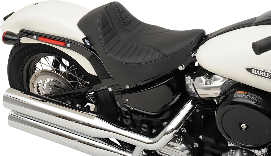 DRAG SPECIALTIES EZ-Solo Seat - Scorpion Stitch - Vinyl - FL/FX '18-'22 ACT EZ-ON STYLE 0802-1150