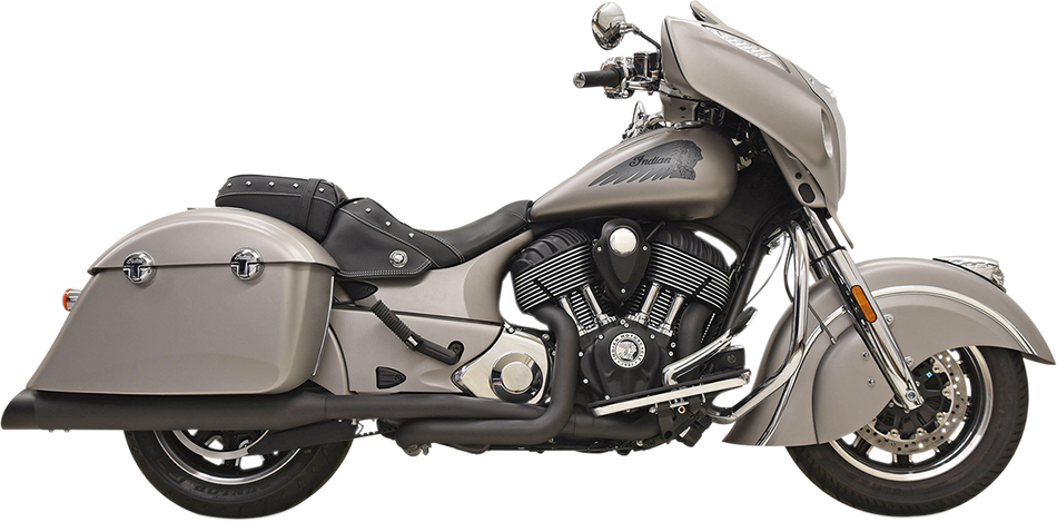 BASSANI XHAUST True Dual Exhaust - Black Indian Chieftain/Roadmaster 2014-2019 8C16BSB