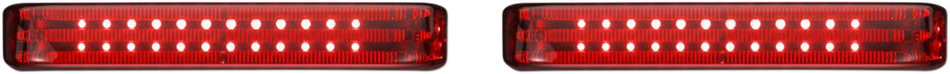 CUSTOM DYNAMICS Saddlebag LED Lights - Sequential - Chrome/Red PB-SBSEQ-SS8-CR