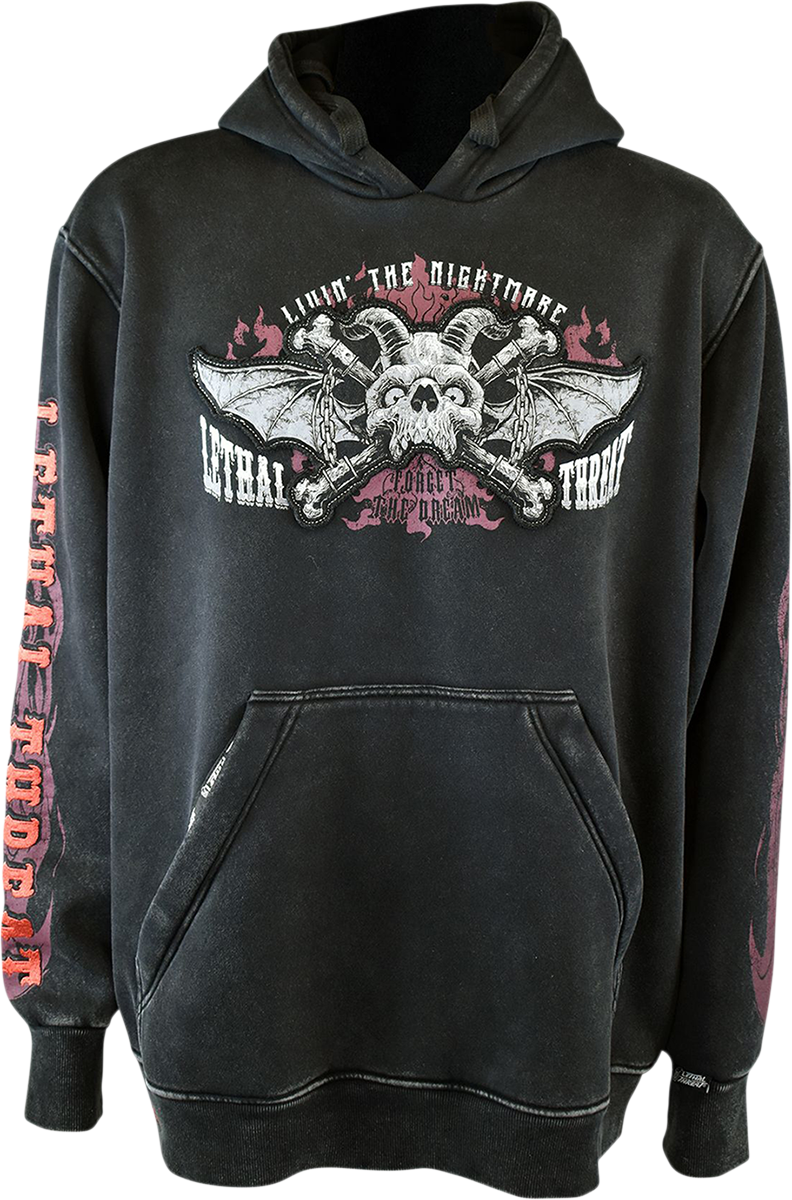 LETHAL THREAT Livin' the Nightmare Hoodie - Black - 2XL HD84065XXL