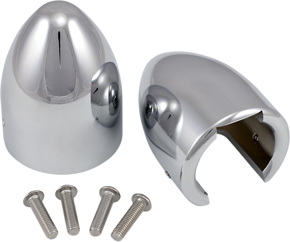 BARON Fork Bullets/Axle Nut Covers - Chrome BA-7800U