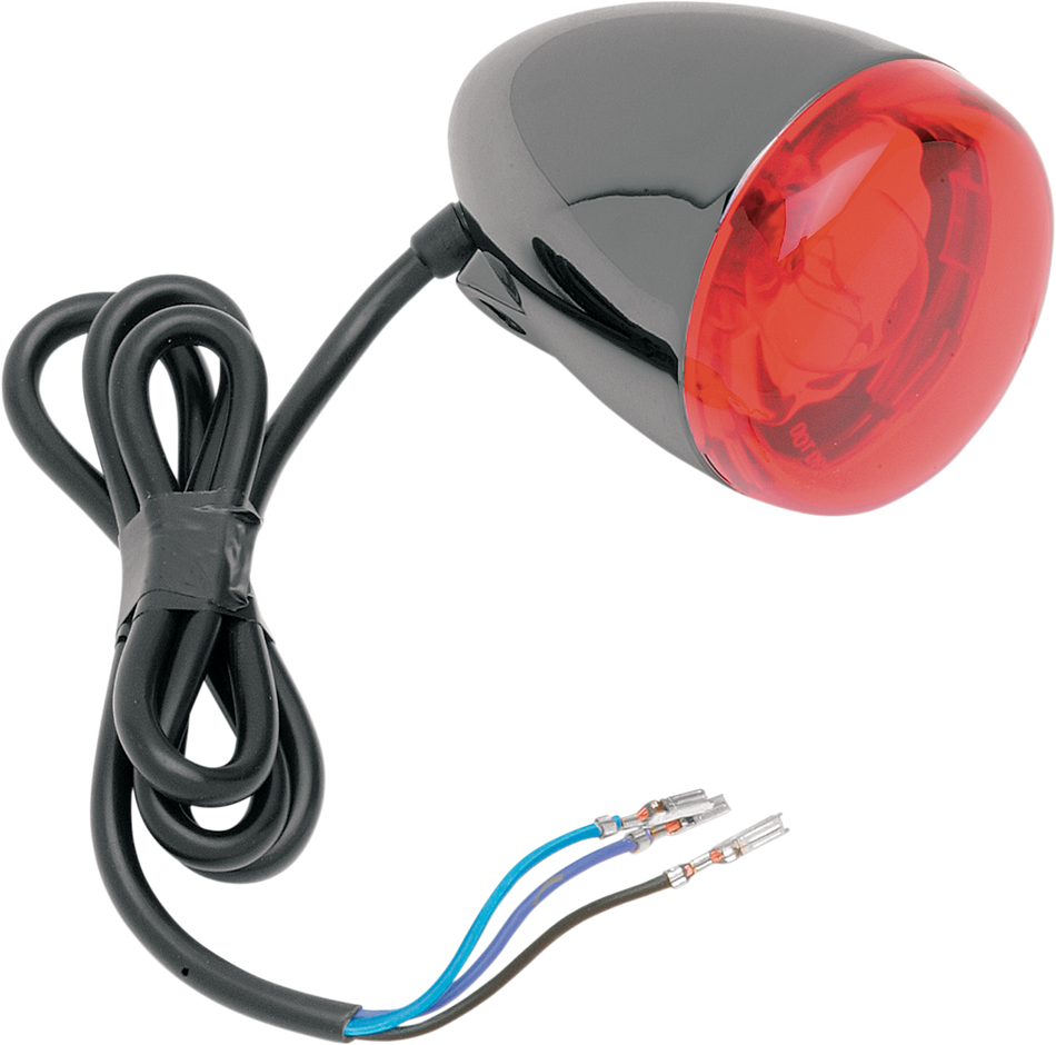 CHRIS PRODUCTS Turn Signal - Black Nickel/Red 8500R-BN