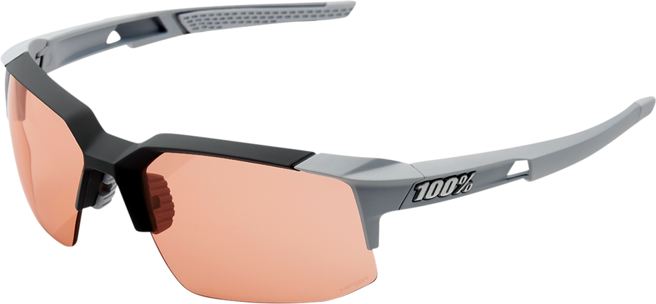 100% Speedcoupe Sunglasses - Stone Gray - Coral Mirror 61031-289-79