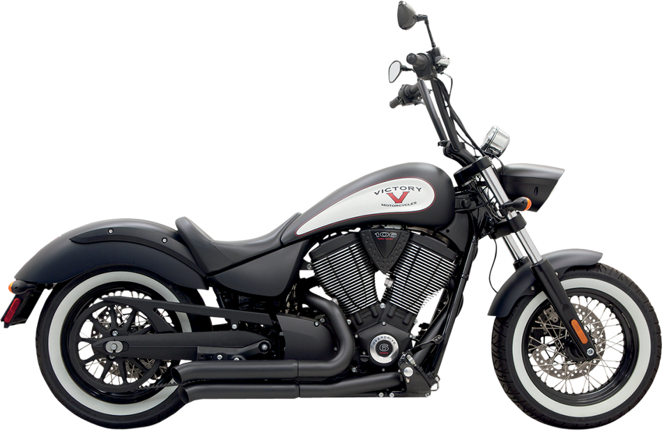 BASSANI XHAUST Pro-Street Exhaust - Black - Turnout 6V23DB