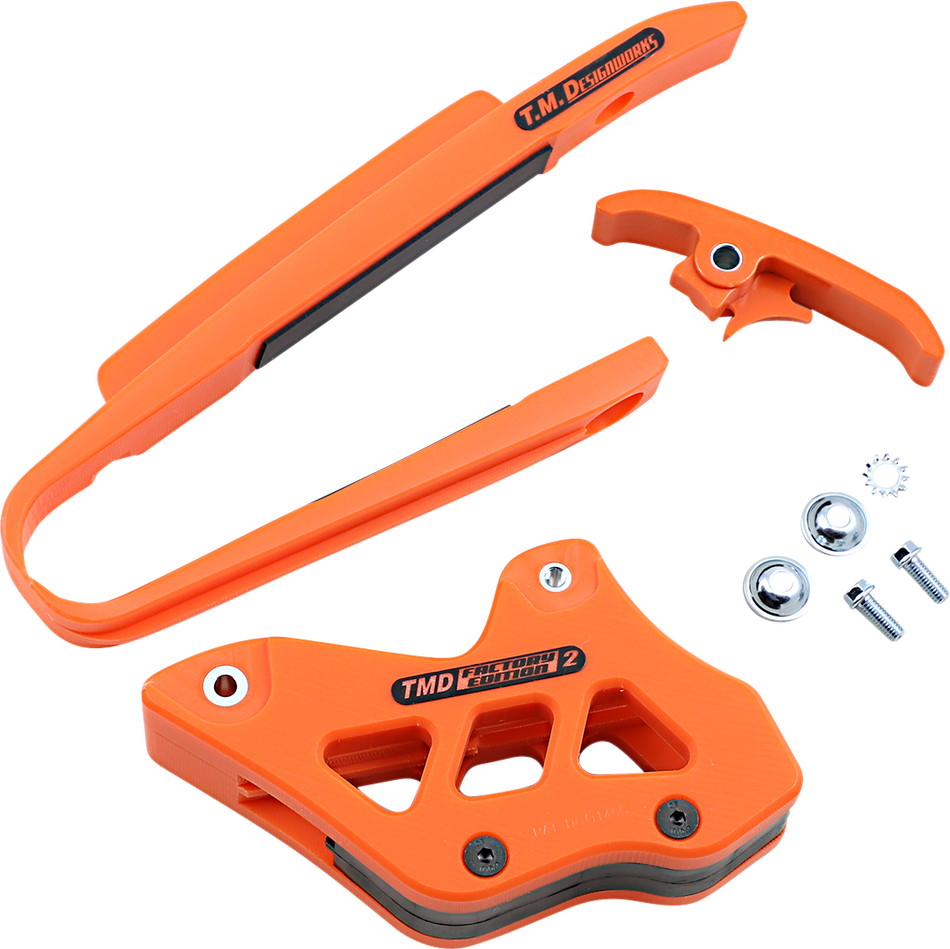 TM DESIGNWORKS Guía/deslizador de cadena - KTM - Naranja KTM-230-OR 