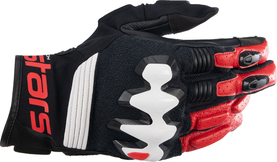 Guantes ALPINESTARS Halo - Negro/Blanco/Rojo brillante - 2XL 3504822-1304-2X 