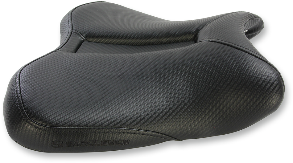 SADDLEMEN Gel Channel Track Carbon Fiber Sport Seat - Black - R1 0810-Y148