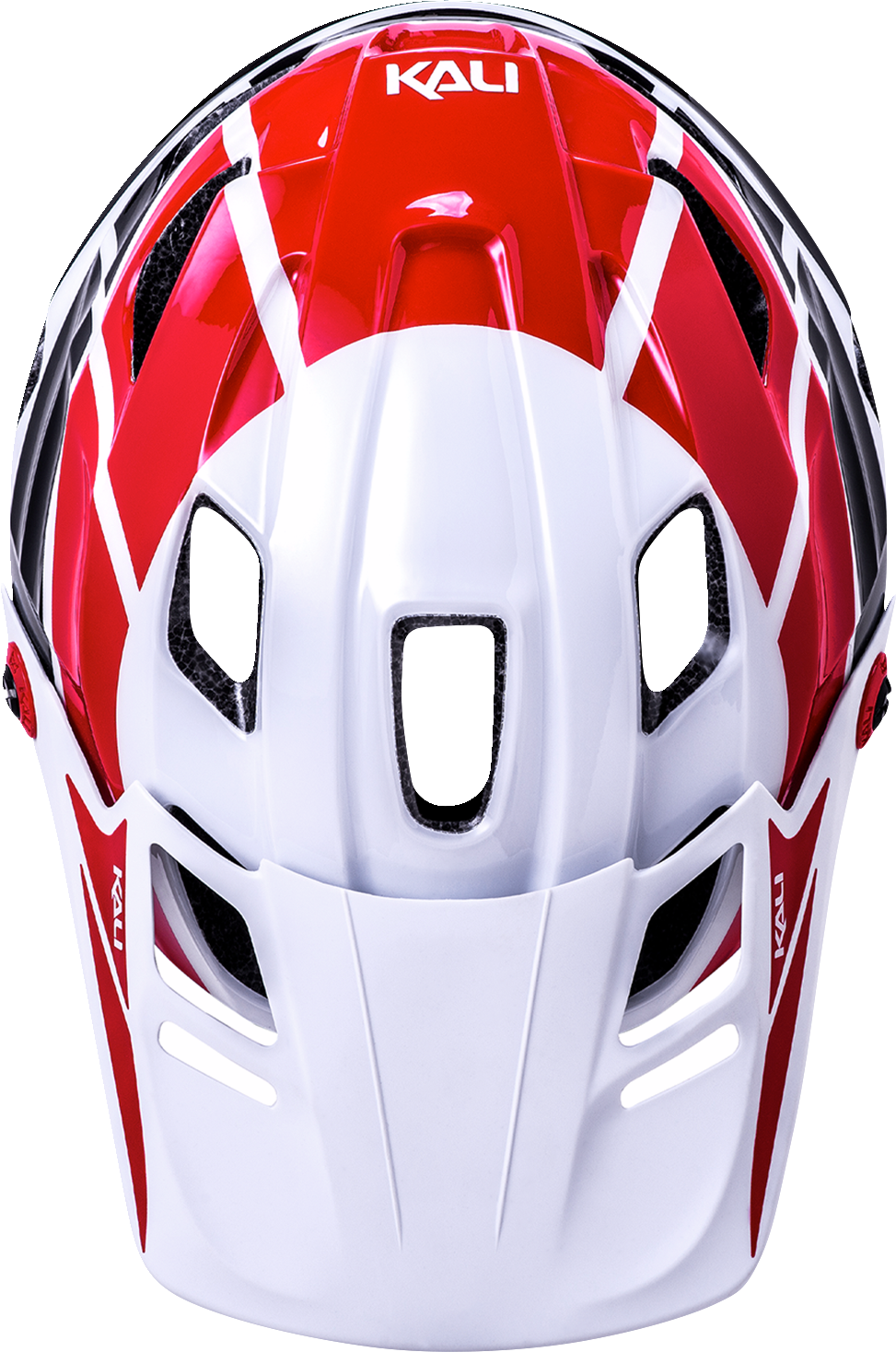 KALI Child Maya Full Face Helmet - Race - Gloss White/Red/Black 0221922112