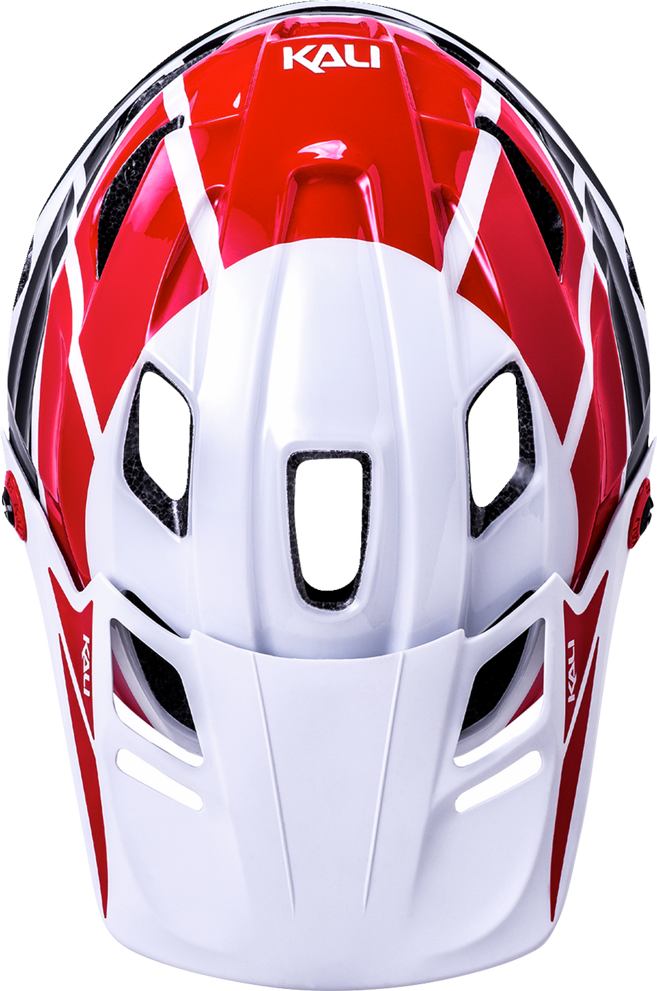 KALI Child Maya Full Face Helmet - Race - Gloss White/Red/Black 0221922112