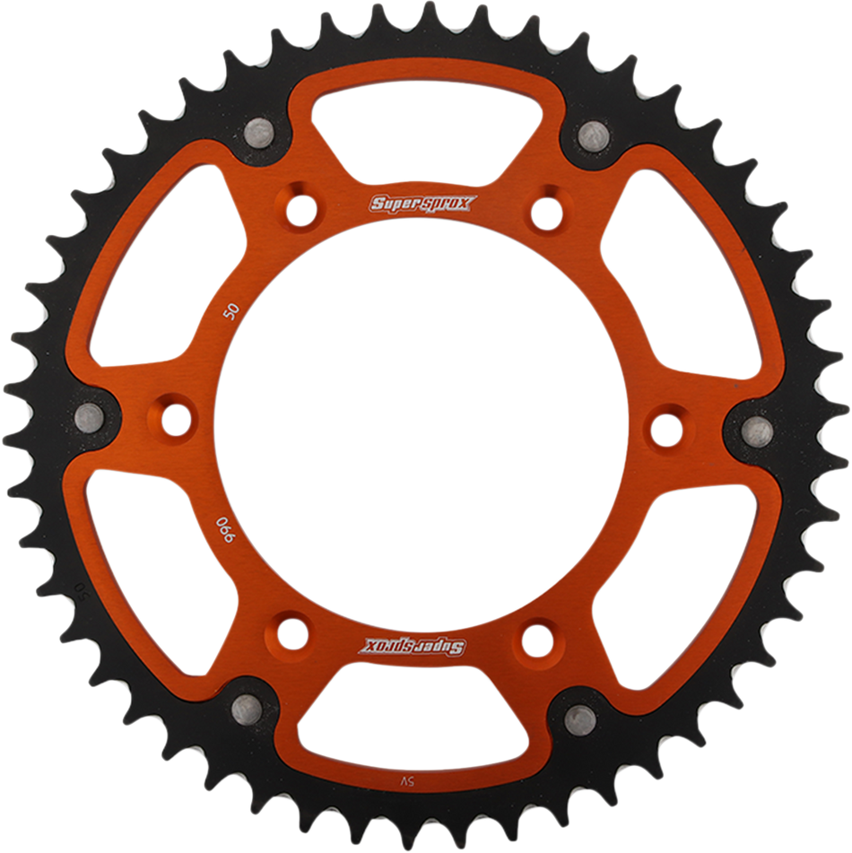 SUPERSPROX Stealth Rear Sprocket - 50 Tooth - Orange - Husaberg/Husqvarna/KTM RST-990-50-ORG